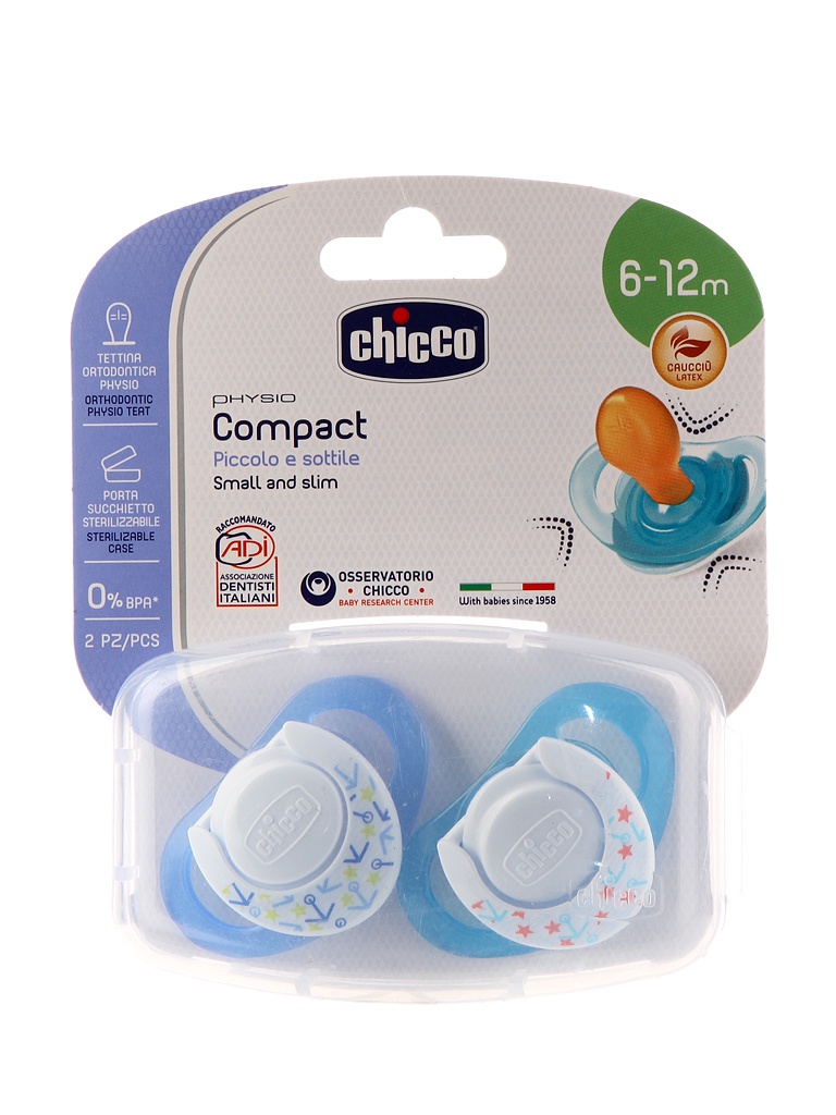 

Пустышка Chicco Light Blue 2шт 00074823210000