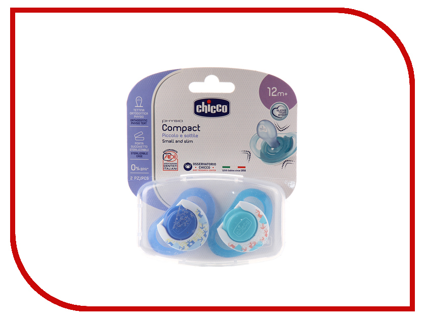 

Пустышка Chicco Light Blue 2шт 00074835210000
