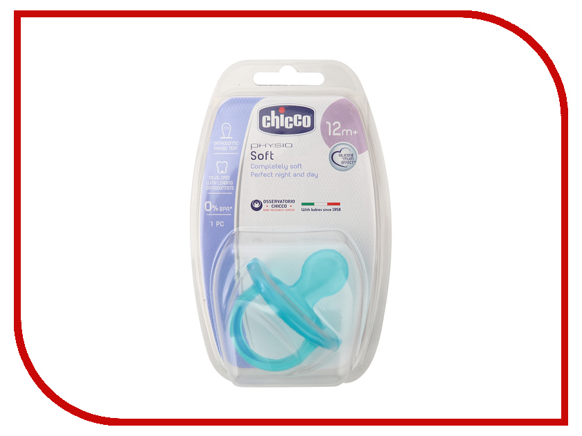 

Пустышка Chicco Physio Soft 1шт Light Blue 00002713210000
