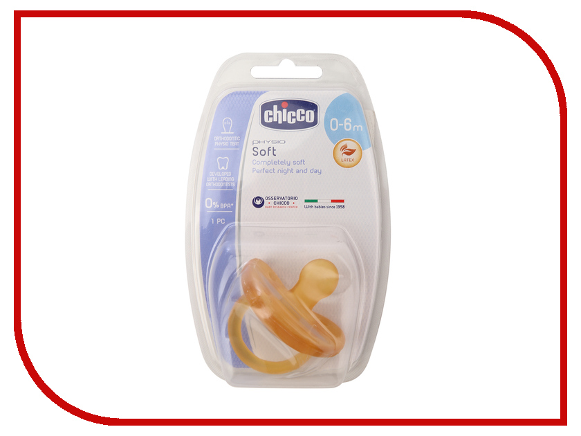

Пустышка Chicco Physio Soft 1шт 00073000310000