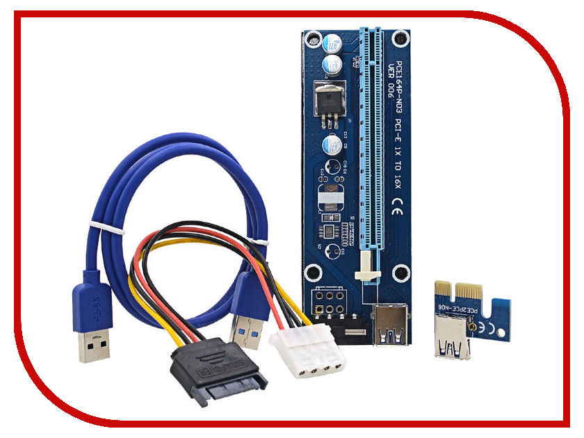 

Аксессуар Райзер Esonic PCI-E 1x-16x ver 006 майнинг