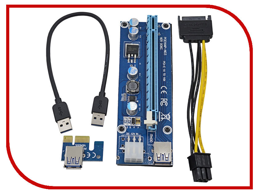 

Аксессуар Райзер Esonic PCI-E 1x-16x ver 006c майнинг