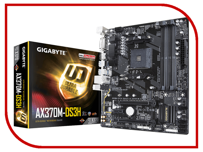 

Материнская плата GIGABYTE GA-AX370M-DS3H (rev. 1.x)