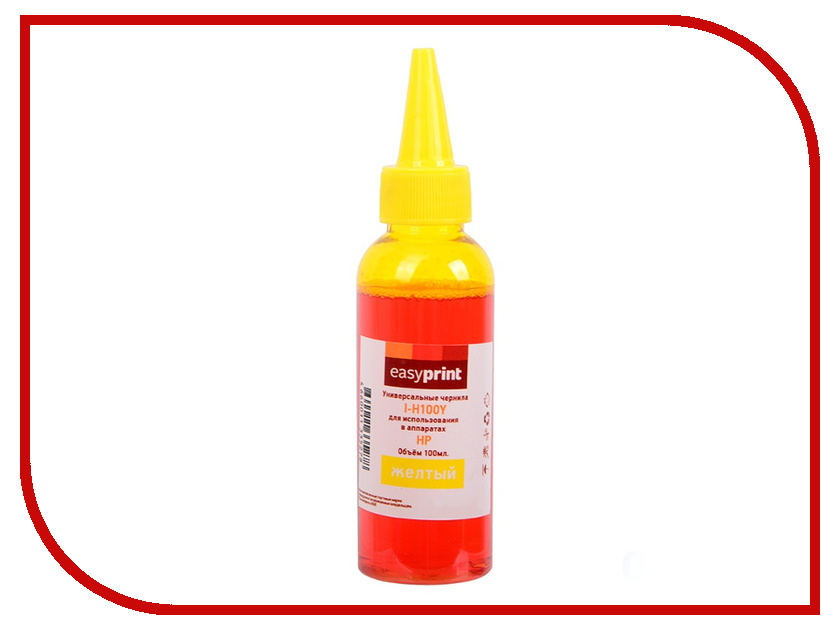 

Чернила EasyPrint I-H100Y 100ml Yellow для HP/Lexmark, I-H100Y