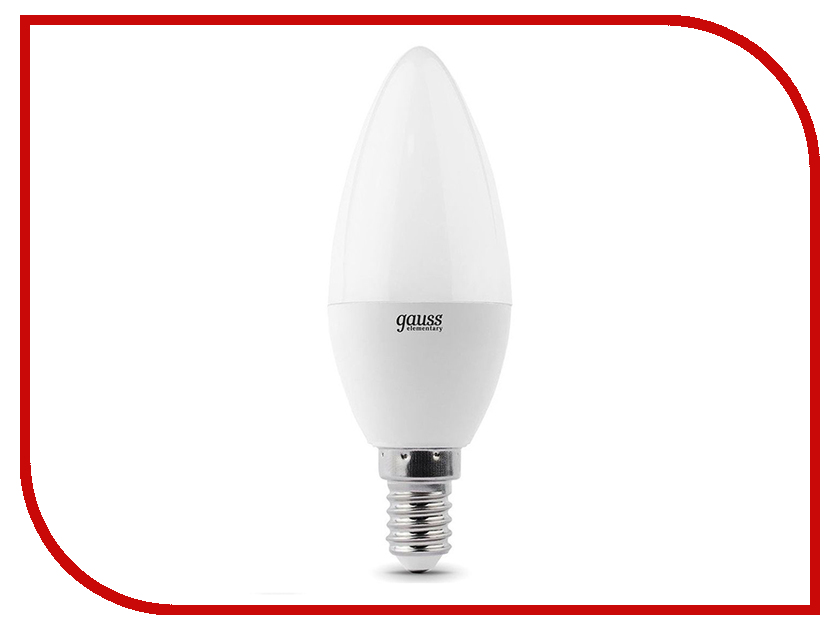 

Лампочка Gauss LED Candle E14 9.5W 4100K 103101210, E14 9.5W 4100K