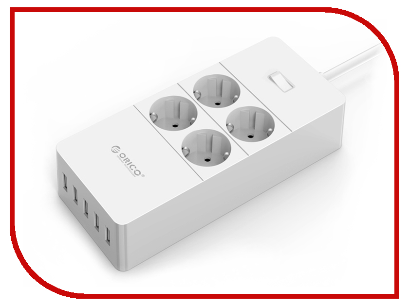 

Сетевой фильтр Orico HPC-4A5U-WH White