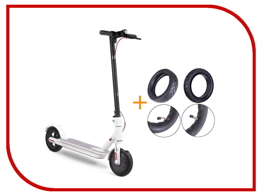 

Электросамокат Xiaomi Mijia Electric Scooter M365 White NewGen 2.0 (2018) & комплект покрышек FBC4003GL, Mijia M365 Electric Scooter