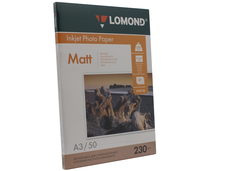 

Фотобумага Lomond А3 230g/m2 матовая односторонняя 50 листов 102156, 0102156