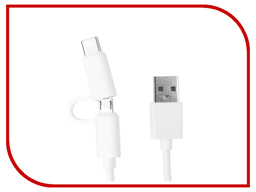 фото Аксессуар Inkax 2в1 USB microUSB/type-c CK-35 White