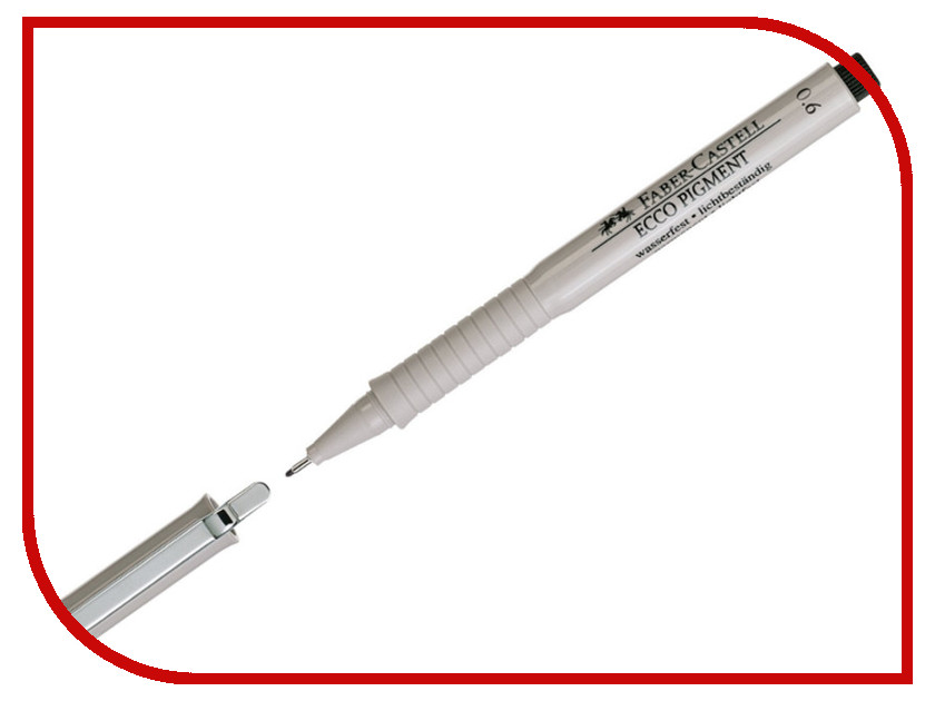 

Ручка капиллярная Faber-Castell Ecco Pigment Black 0.6mm Grey 166699, Ecco Pigment