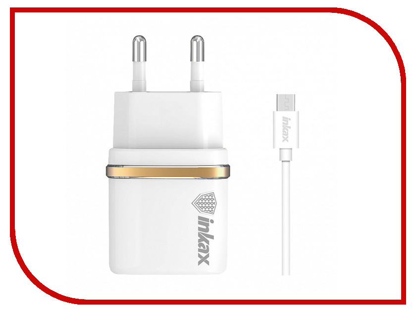 

Зарядное устройство Inkax СЗУ 2в1 microUSB CD-11-MICRO White