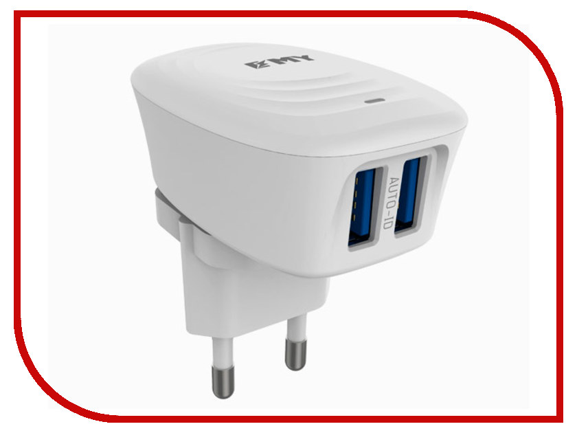 

Зарядное устройство EMY MY-228 2xUSB - microUSB 2400mA White