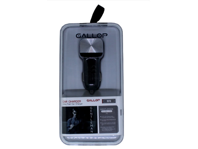 

Зарядное устройство Gallop Gentleman 2xUSB 2100mA Black, Gentleman