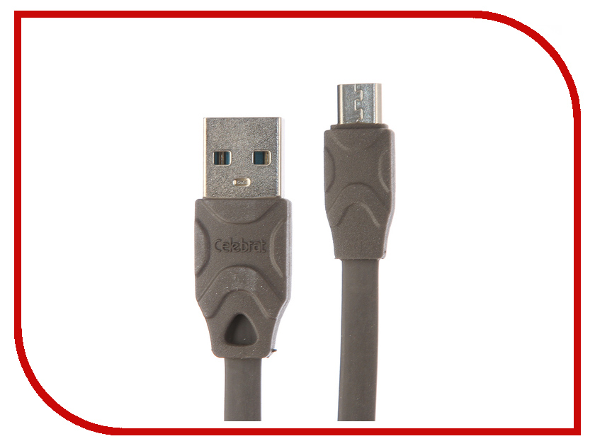 

Аксессуар Celebrat USB-microUSB CB-02M Grey