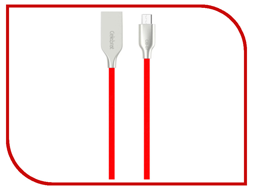 

Аксессуар Celebrat USB-microUSB CB-7M Red