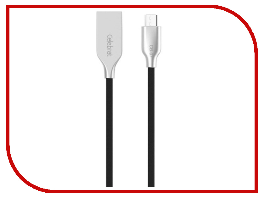 

Аксессуар Celebrat USB-microUSB CB-7M Black