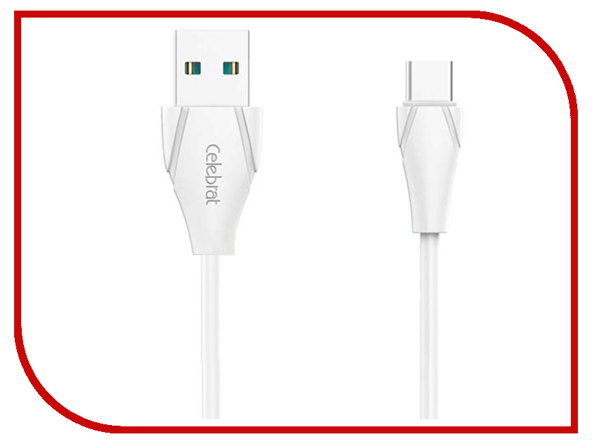 

Аксессуар Celebrat USB - Type-C CB-01T White