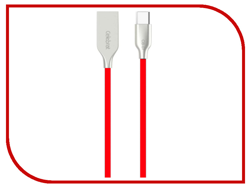 

Аксессуар Celebrat USB - Type-C CB-07T Red