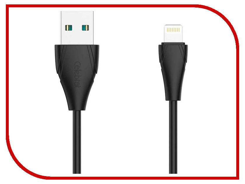 

Аксессуар Celebrat USB - Lightning 8pin CB-01i Black