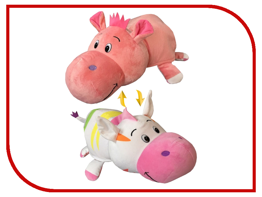 

Игрушка 1Toy Вывернушка 2в1 Зебра - Гиппопотам 76cm Т12038