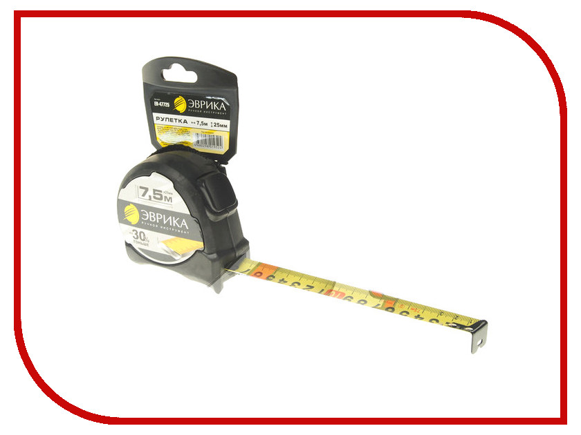 

Рулетка Эврика 7.5m x 25mm Black ER-47725