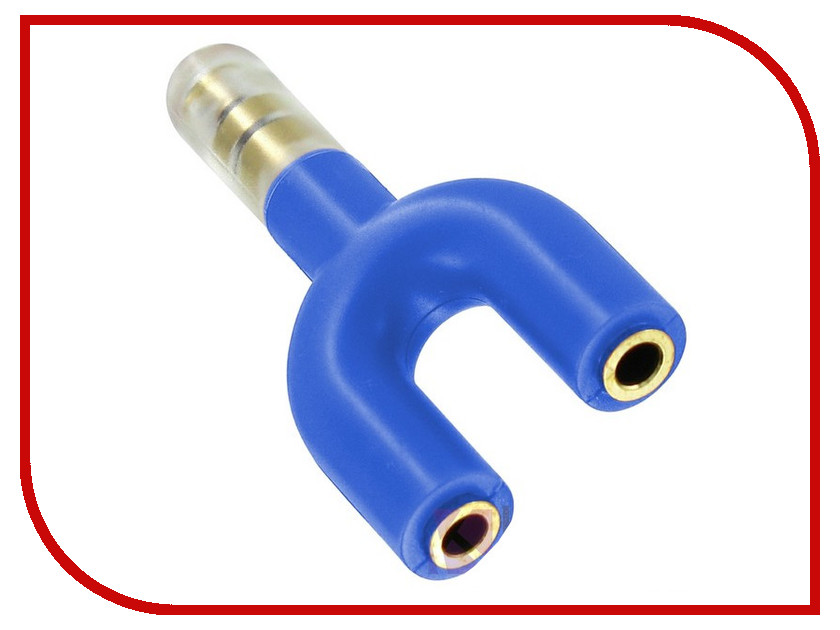

Аксессуар Krutoff Разветвитель - Jack 3.5/M - 2x Jack 3.5/F Blue 14518