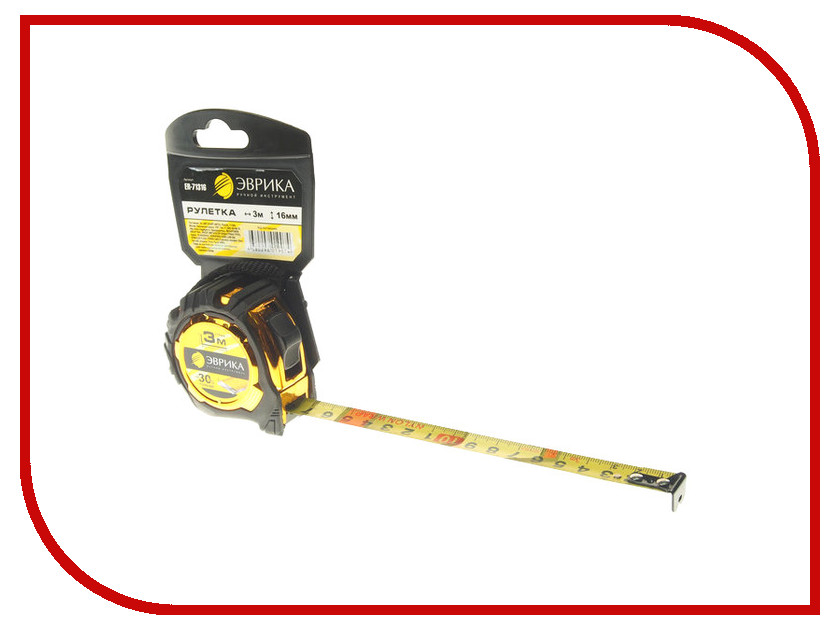 

Рулетка Эврика 3m x 16mm Gold ER-71316