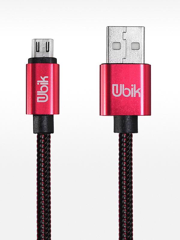 фото Аксессуар Ubik UM01 USB - MicroUSB 1.0m Red