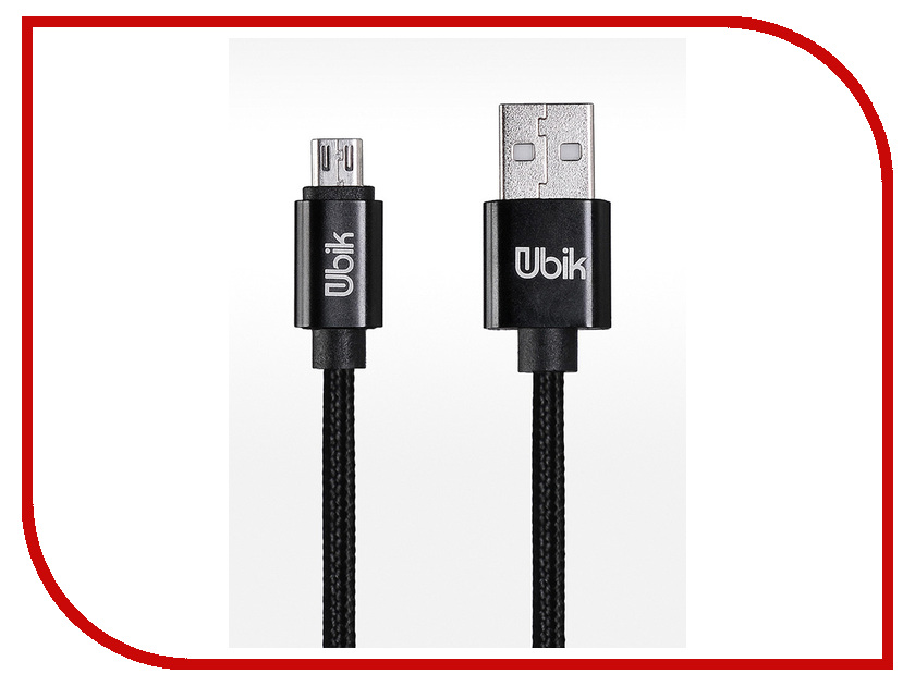 

Аксессуар Ubik UM09 USB - MicroUSB 1.0m Black UM09B
