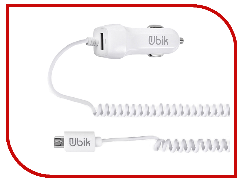 

Зарядное устройство Ubik UCS12WM 1xUSB 2.1A Кабель microUSB