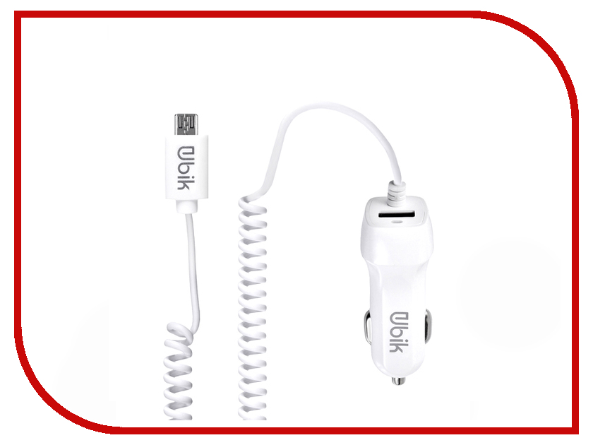 

Зарядное устройство Ubik UCS12M 1xUSB 2.1A Кабель microUSB White UCS12MW