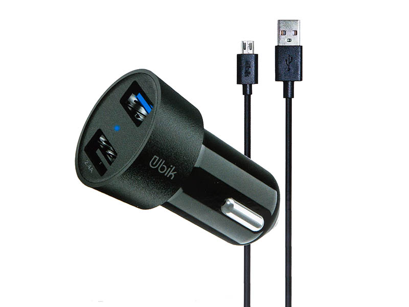 фото Зарядное устройство Ubik UCP23M 2xUSB 3.4A Кабель MicroUSB Black