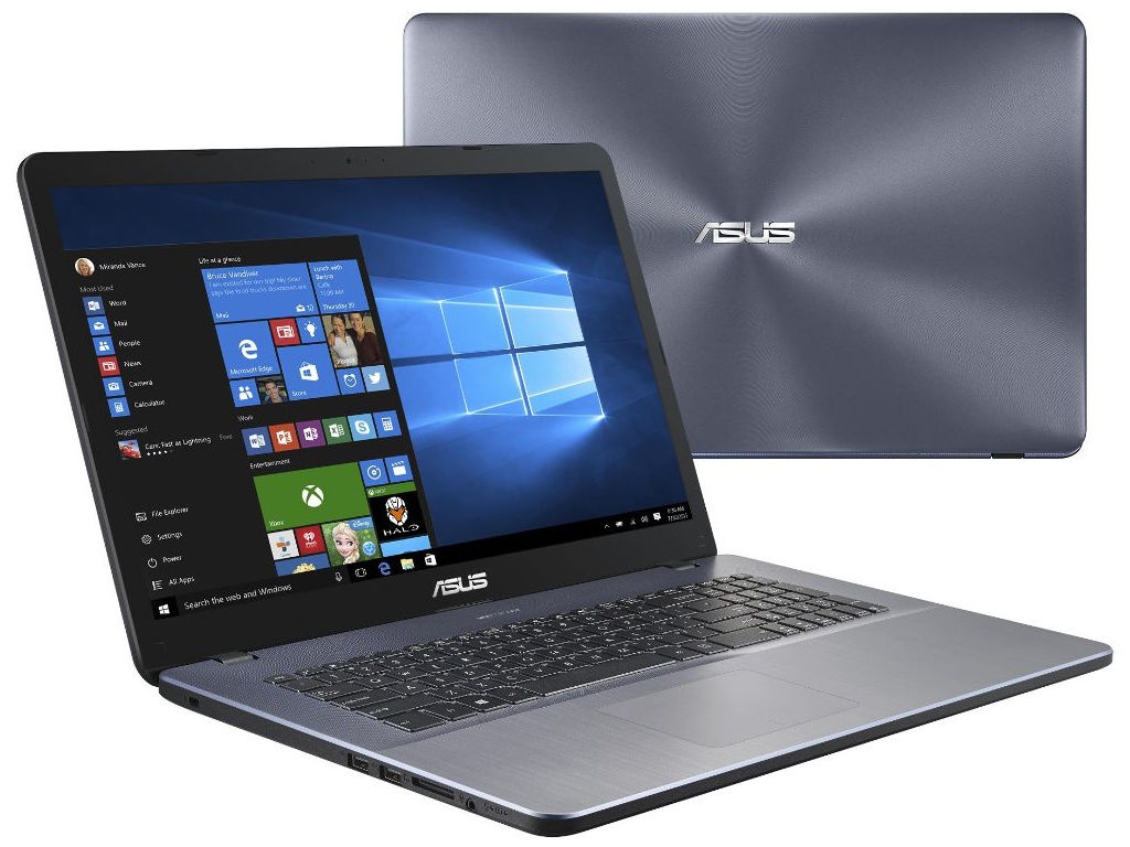 

Ноутбук ASUS X705MB-BX010T 90NB0IH2-M00300 (Intel Pentium N5000 1.1 GHz/4096Mb/1000Gb/nVidia GeForce MX110 2048Mb/Wi-Fi/Cam/17.3/1600x900/Windows 10 64-bit), X705MB-BX010T