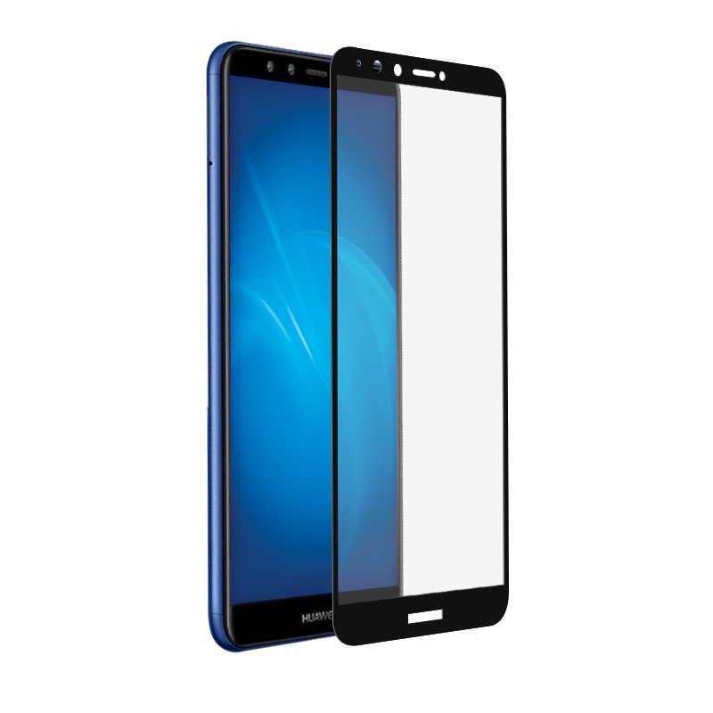 фото Аксессуар Закаленное стекло DF для Huawei Y9 2018 Fullscreen hwColor-42 Black Frame Df-group