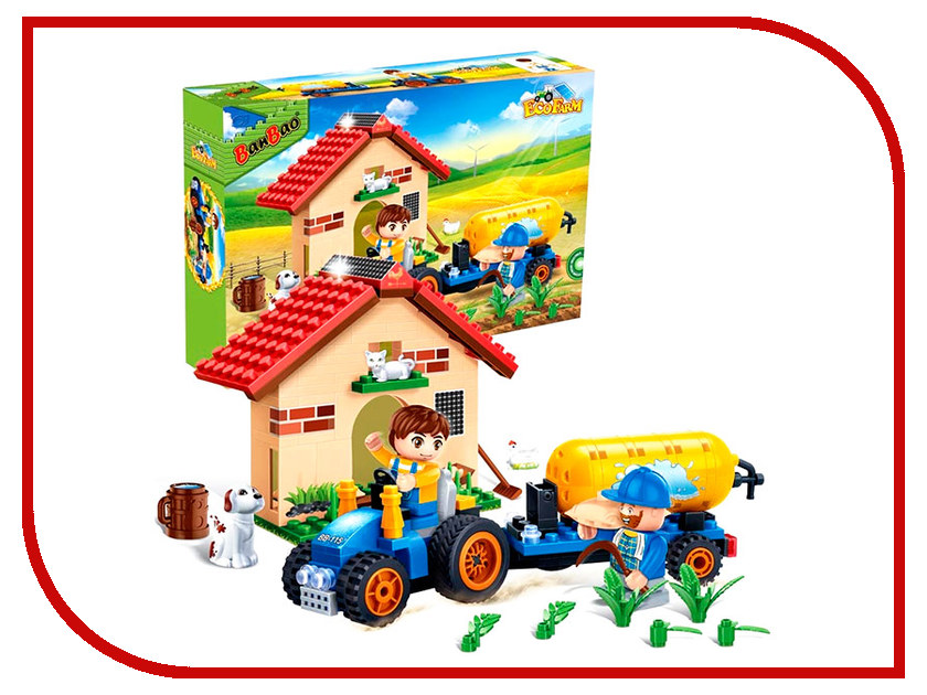 

Конструктор Banbao EcoFarm Фермерский домик 185 дет. 8582 / 202676