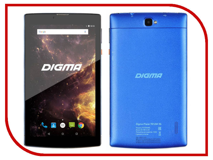 

Планшет Digma Plane 7012M 3G Black-Blue