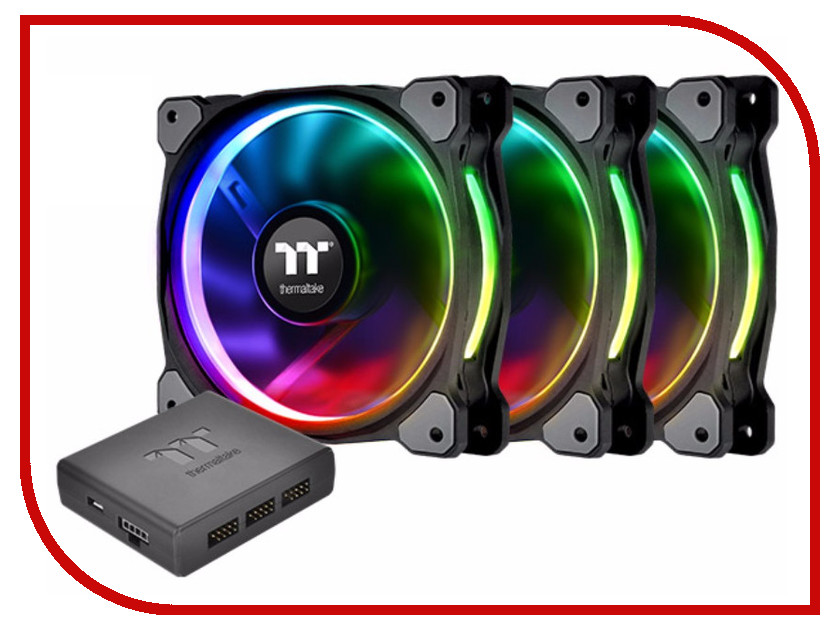 

Вентилятор Thermaltake Riing Plus 14 LED RGB Radiator Fan TT Premium Edition (3 Fan Pack), CL-F056-PL14SW-A