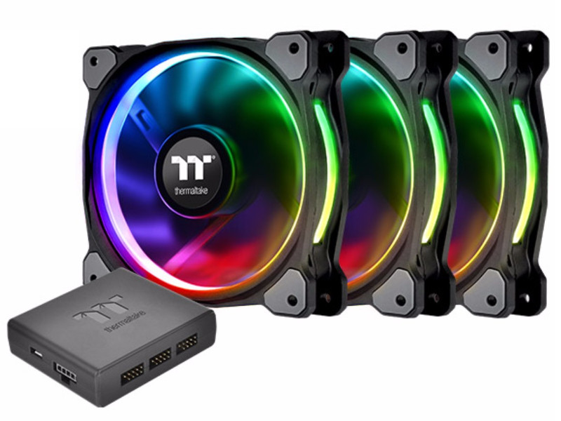 

Вентилятор Thermaltake Riing Plus 14 LED RGB Radiator Fan TT Premium Edition (3 Fan Pack), CL-F056-PL14SW-A