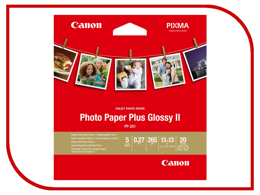 фото Фотобумага Canon PP-201 Photo Paper Plus Glossy II 260g/m2 20 листов 2311b060