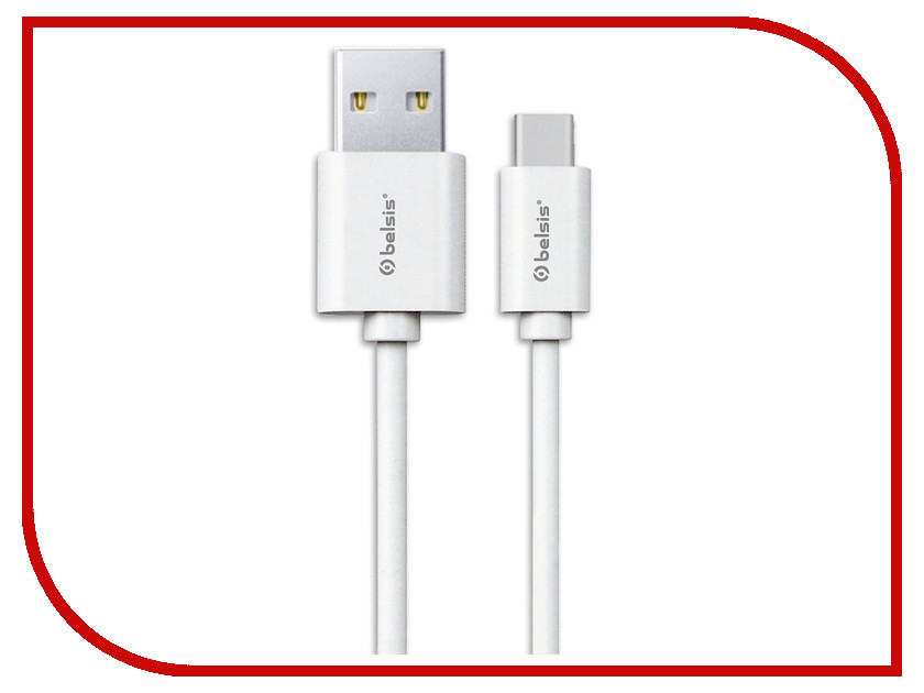 фото Аксессуар Belsis USB 2.0 A - USB Type-C 95cm White BS3016