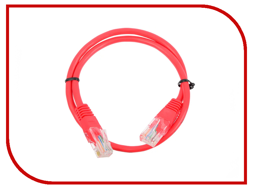 

Сетевой кабель Greenconnect UTP 24AWG cat.5e RJ45 T568B 0.5m Red GCR-50689