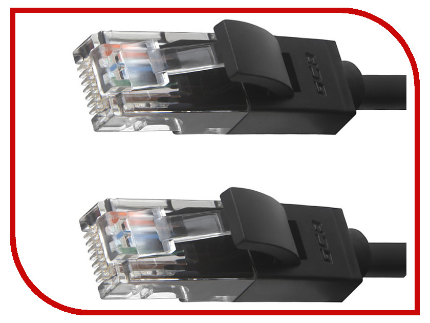 фото Сетевой кабель Greenconnect UTP 24AWG cat.5e RJ45 T568B 3m Black GCR-50676