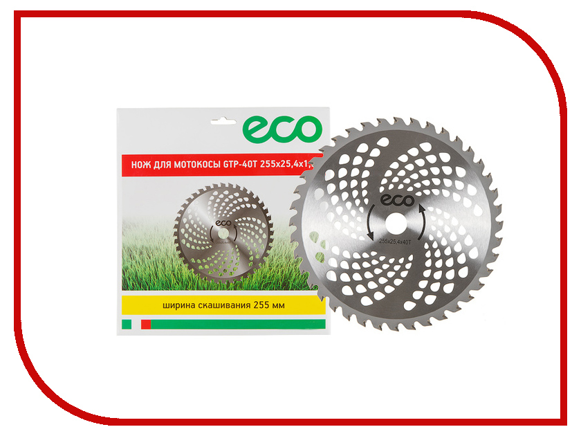 

Аксессуар Нож для мотокосы ECO 255x1.3x25.4mm GTP-40T