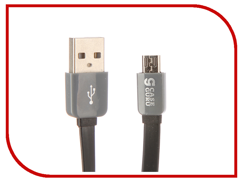 

Аксессуар CaseGuru USB-microUSB Silicone Black 100909