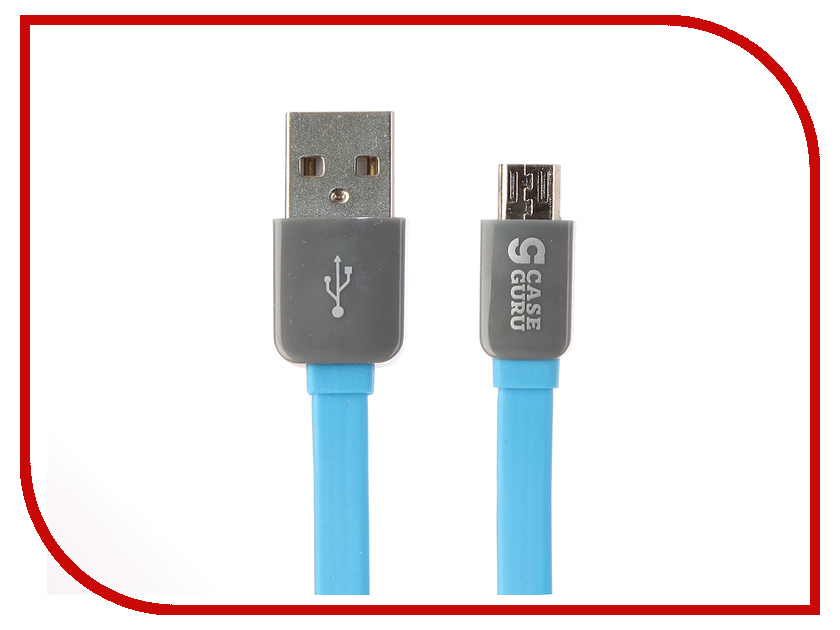 

Аксессуар CaseGuru USB-microUSB Silicone Blue 100912