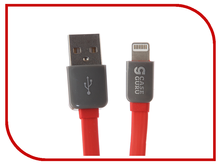 

Аксессуар CaseGuru USB-Lightning 8pin Red 100917