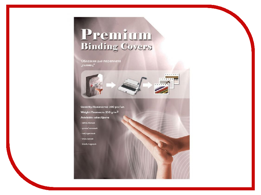 

Обложки для переплета Office Kit 100шт глянец White GWA400250