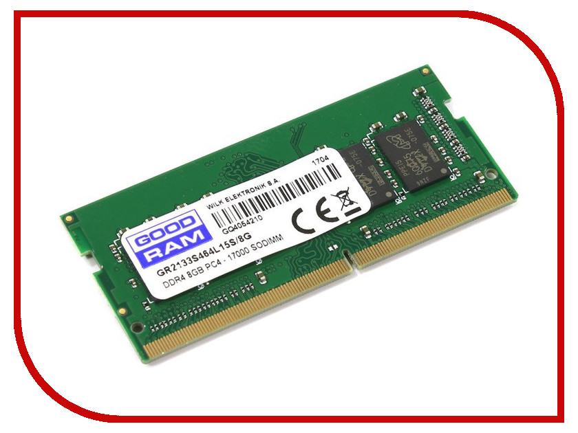 

Модуль памяти GoodRAM DDR4 SO-DIMM 2133MHz PC4-17000 CL15 - 8Gb GR2133S464L15S/8G