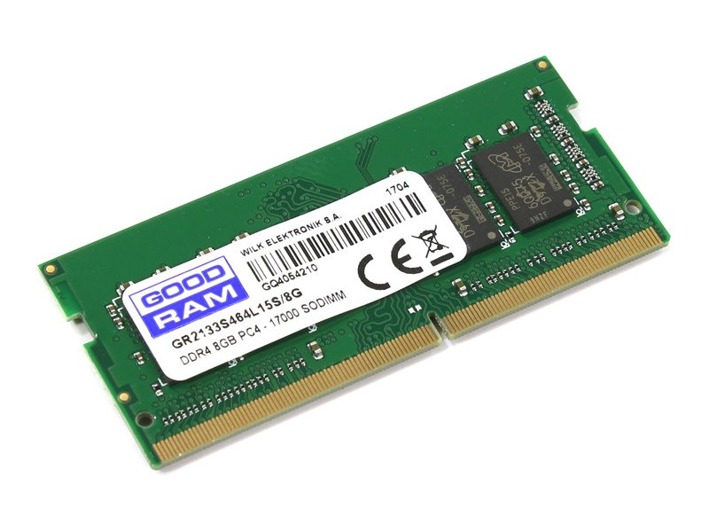 

Модуль памяти GoodRAM DDR4 SO-DIMM 2133MHz PC4-17000 CL15 - 8Gb GR2133S464L15S/8G