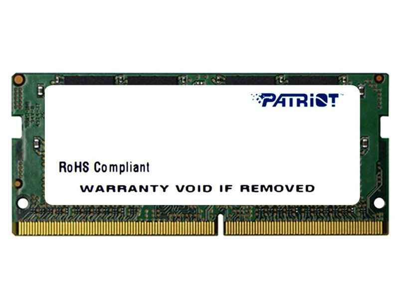 Модуль памяти Patriot Memory DDR4 SO-DIMM 2400MHz PC4-19200 CL17 - 16Gb PSD416G24002S exegate value 4gb ddr4 pc4 19200 ex283084rus